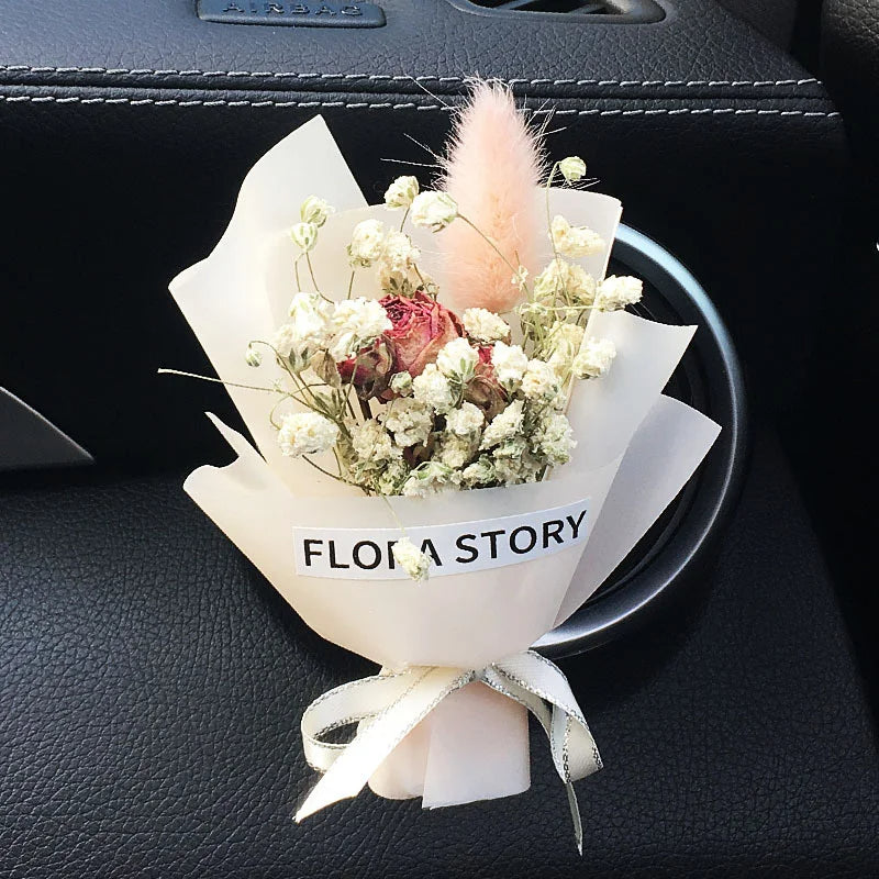 DRIED FLOWERS BOUQUET FOR CAR VENT