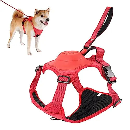 DOG HARNESS & AUTOMATIC RETRACTABLE LEASH KIT