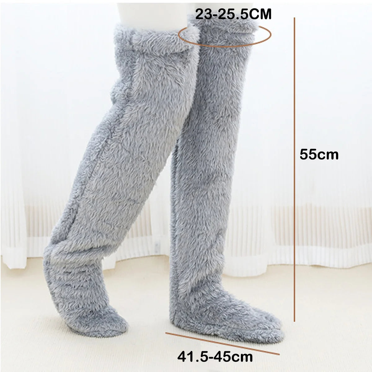 FUZZY LEG WARMER STOCKING