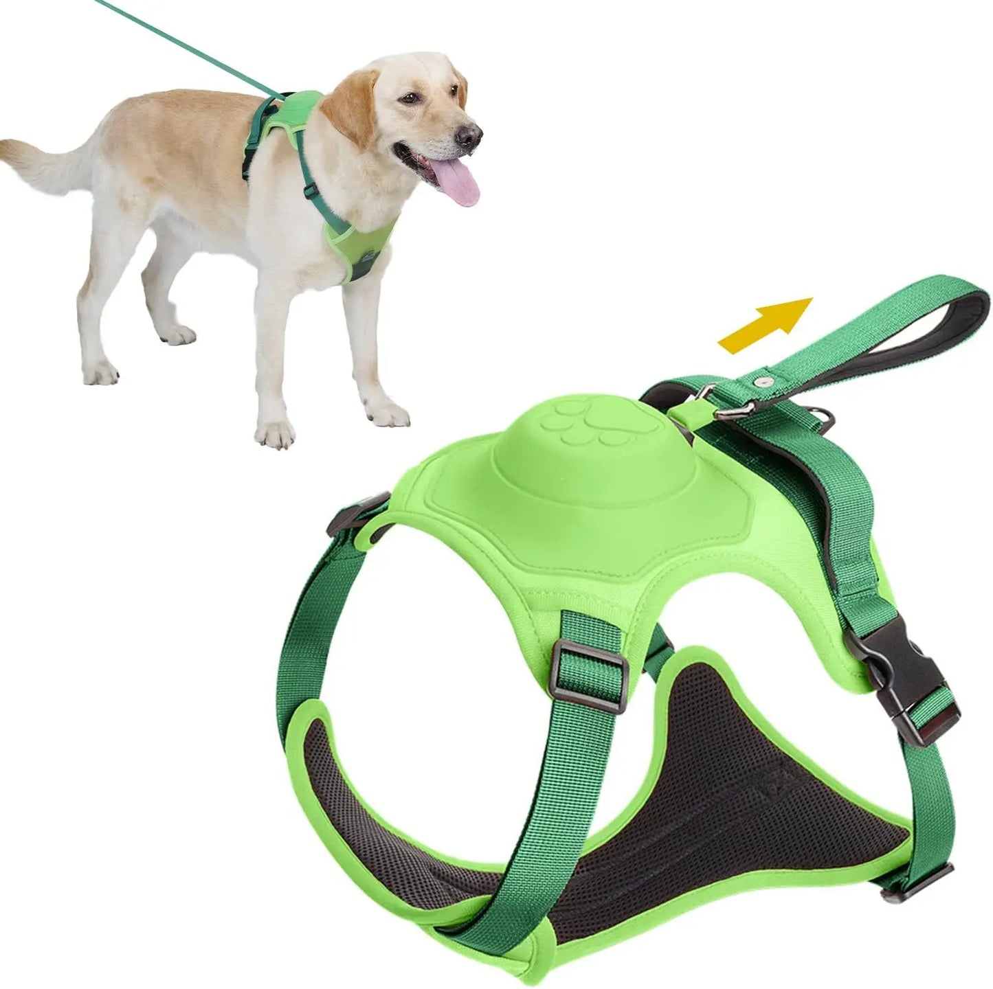 DOG HARNESS & AUTOMATIC RETRACTABLE LEASH KIT