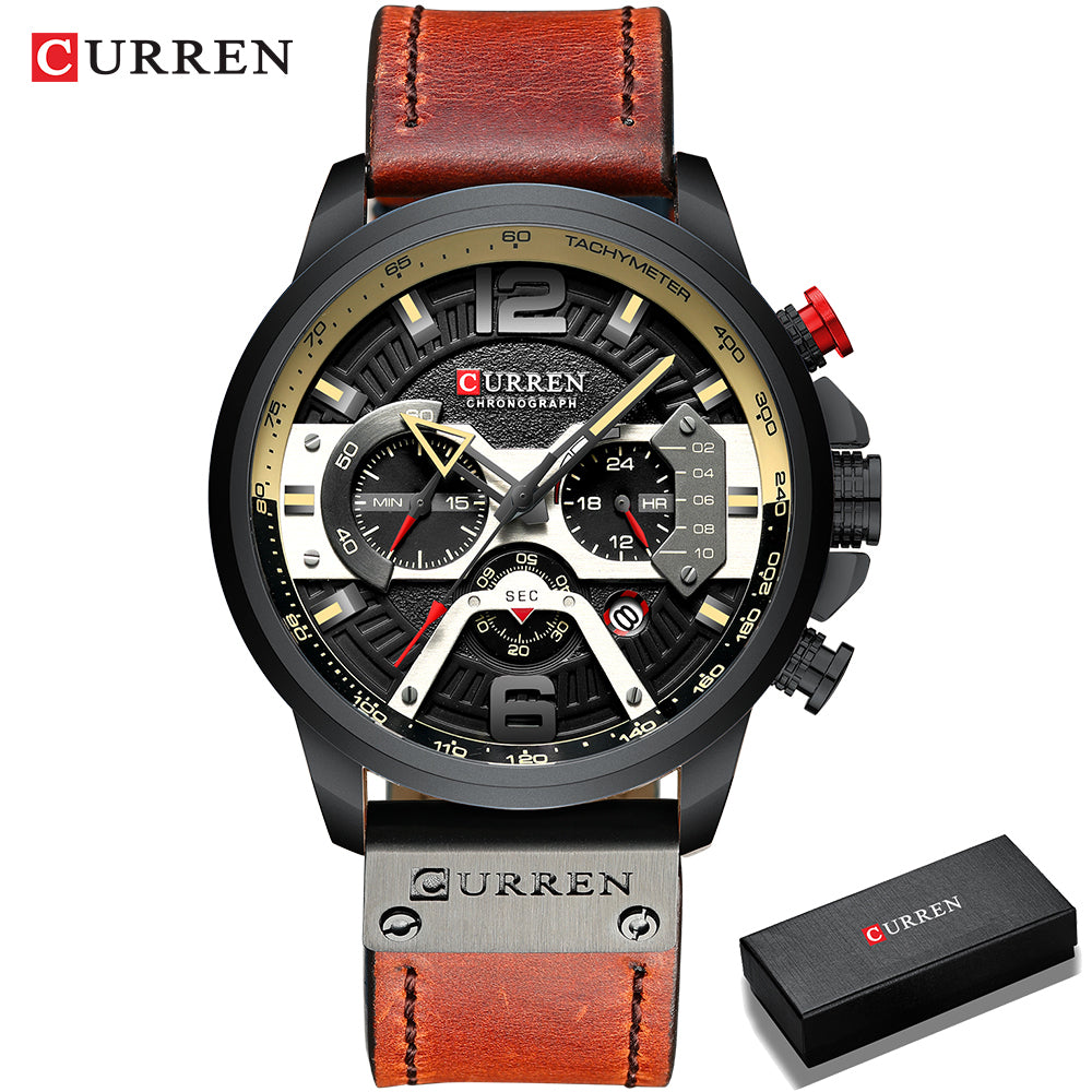 CURREN MENS WATCH WITH CHRONOGRAPH WITH BOX