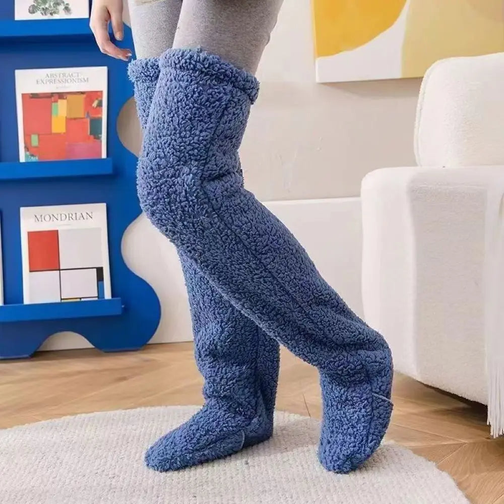 FUZZY LEG WARMER STOCKING