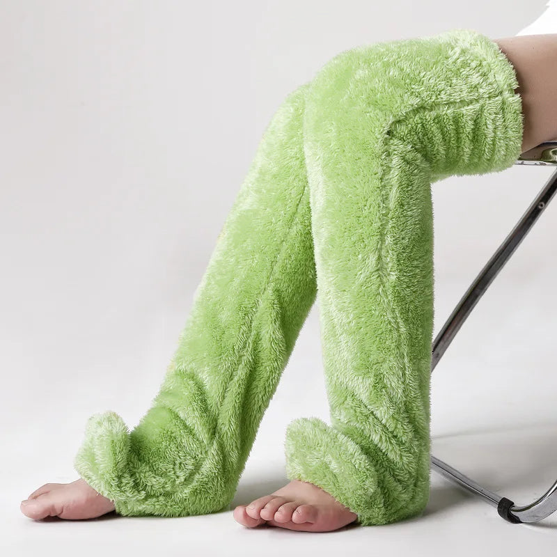 FUZZY LEG WARMER STOCKING