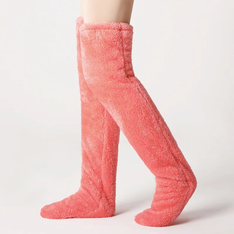 FUZZY LEG WARMER STOCKING