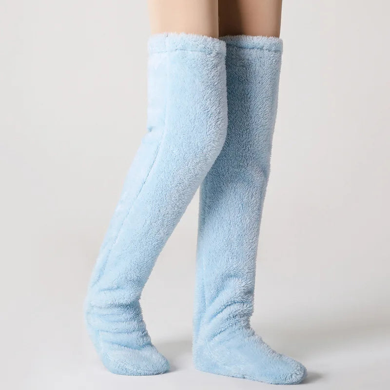 FUZZY LEG WARMER STOCKING