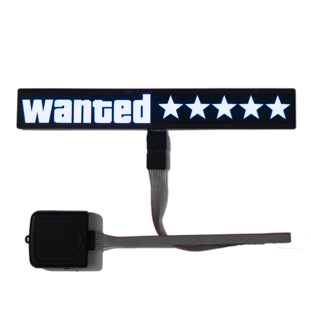 WANTED LEVEL LED CAR SIGN