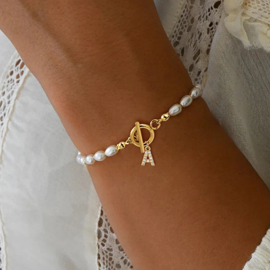 PAVE ZICRON 26 INITIAL BRACELET