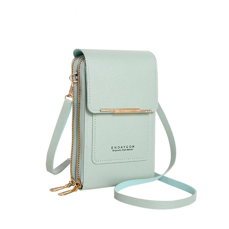 SMALL BAG FOR FEMALES WITH TRANSPARENT TOUCH SCREEN AREA
