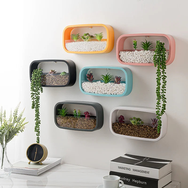 MODERN RECTANGLE HANGING WALL FLOWER VASE