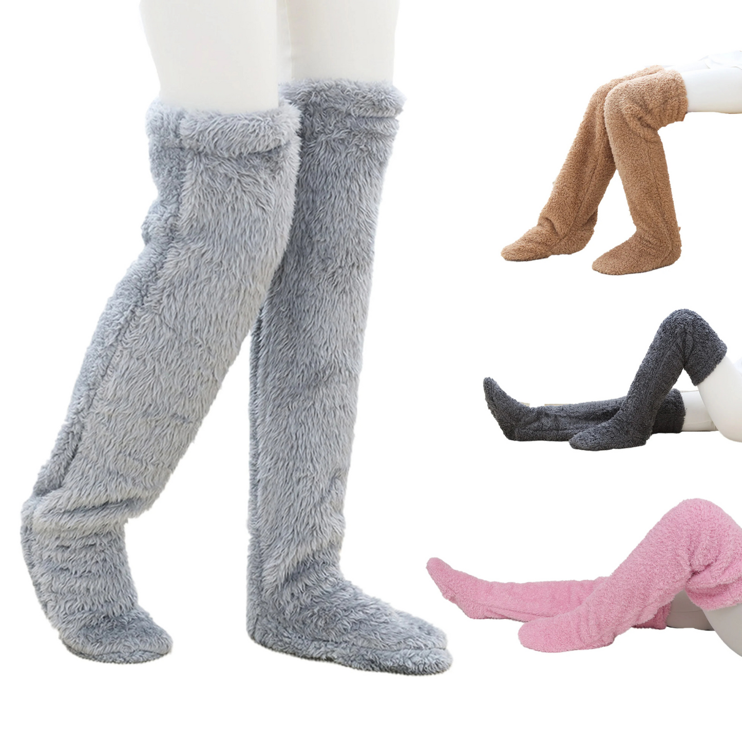 FUZZY LEG WARMER STOCKING