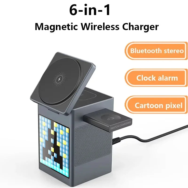 6 in 1 MAGNETIC WIRELESS CHARGER & SPEAKER