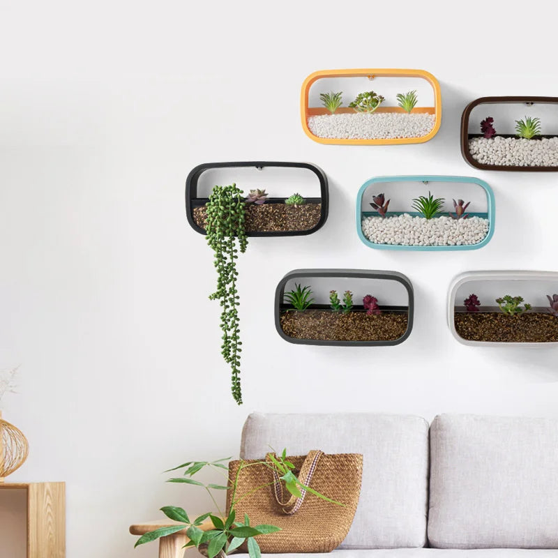 MODERN RECTANGLE HANGING WALL FLOWER VASE
