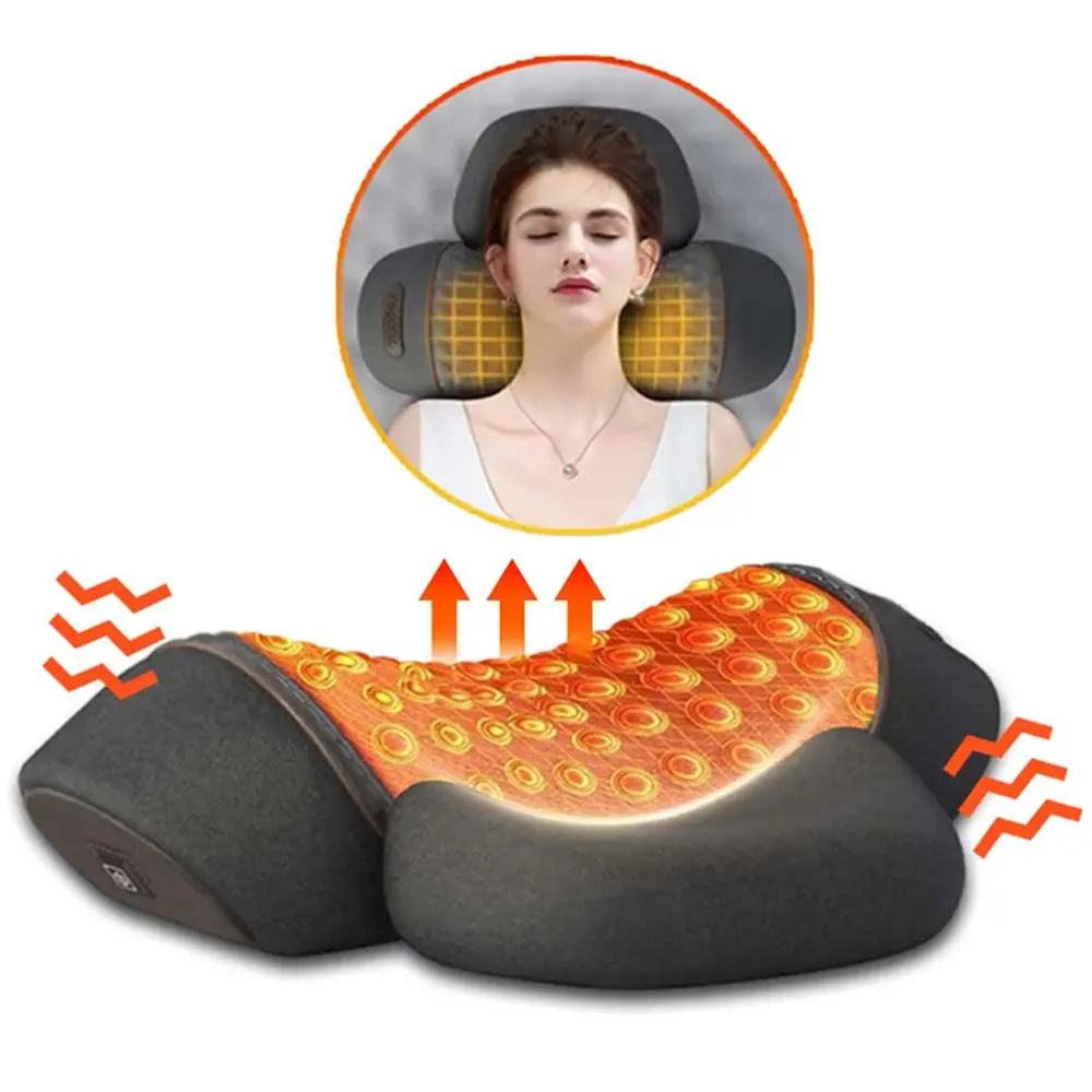ELECTRIC NECK MASSAGE PILLOW HEATING & VIBRATION