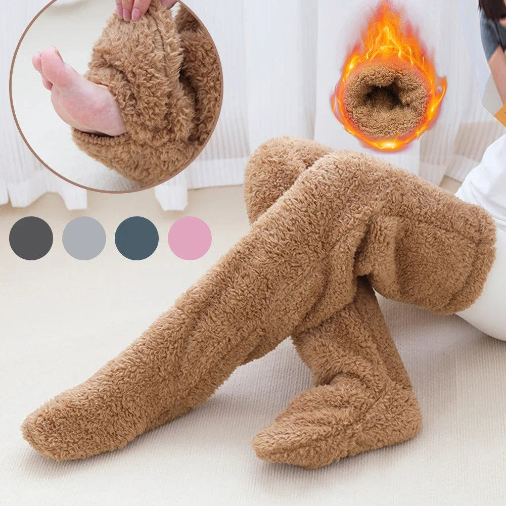 FUZZY LEG WARMER STOCKING