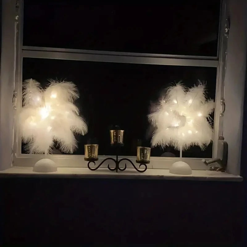 FEATHER DESIGN LED TABLE LAMP