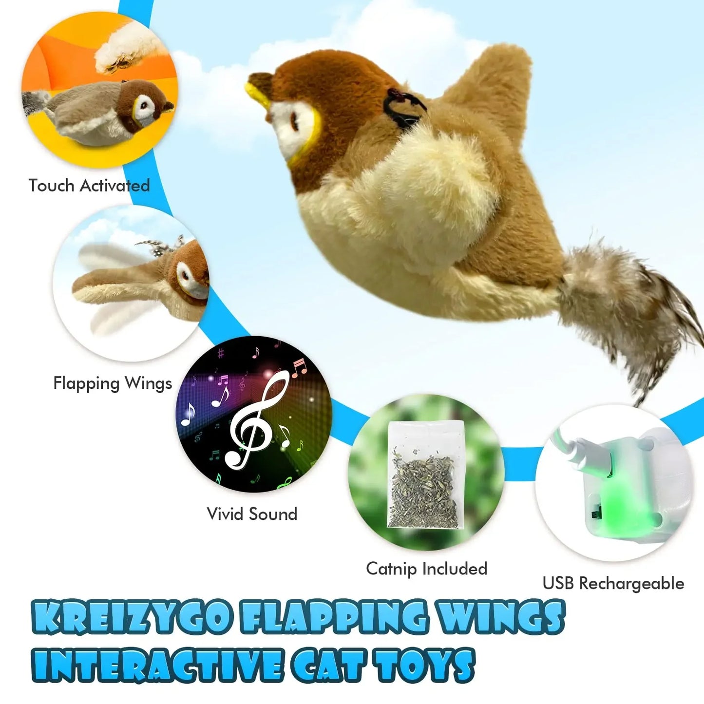INTERACTIVE BIRD CAT TOY
