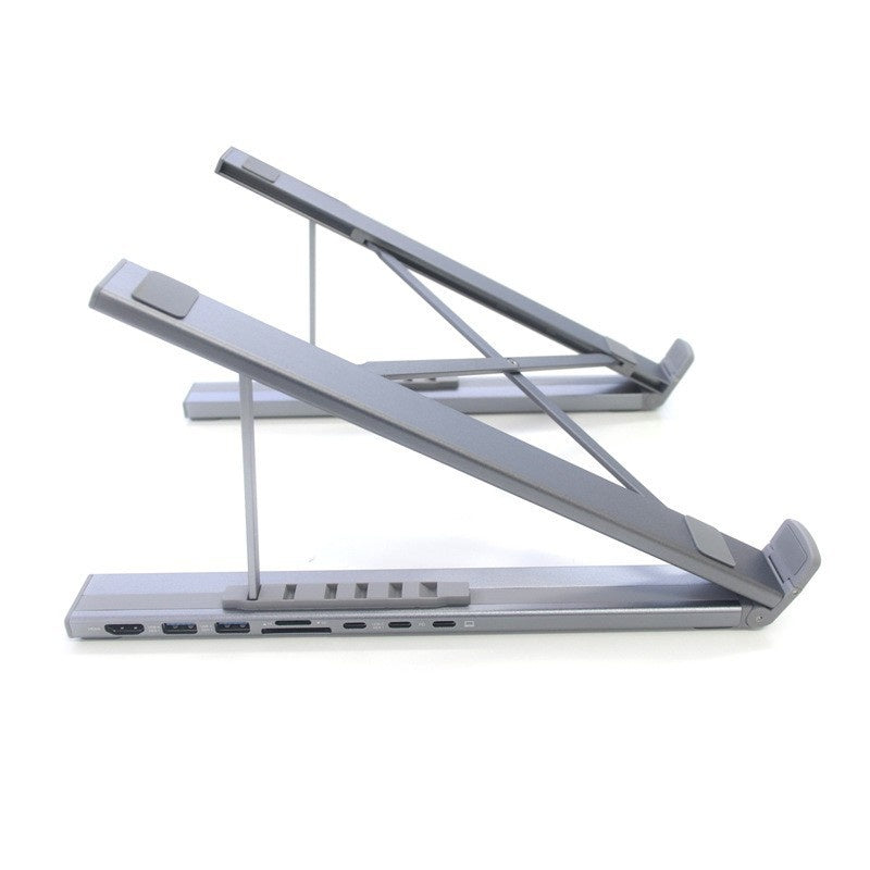 Adjustable Laptop Stand with 8-in-1 Type-C Docking Station