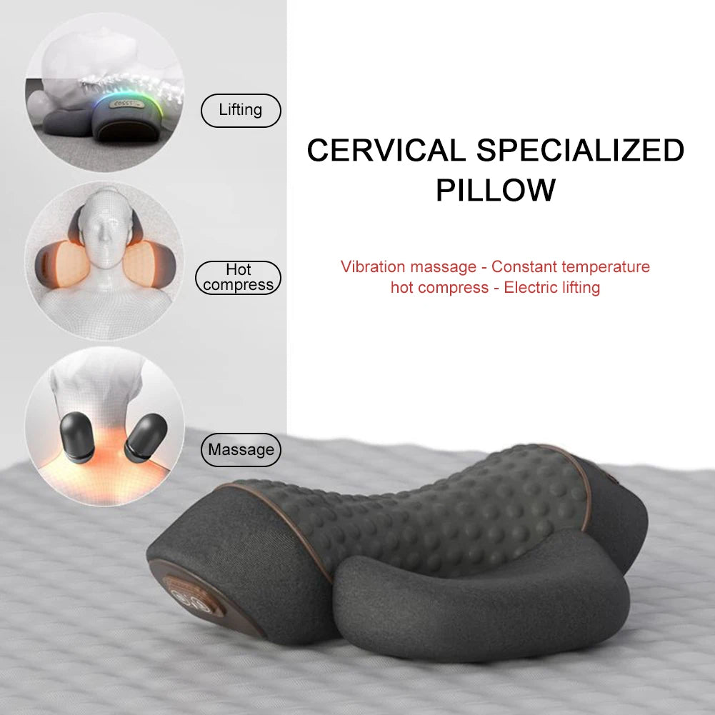 ELECTRIC NECK MASSAGE PILLOW HEATING & VIBRATION