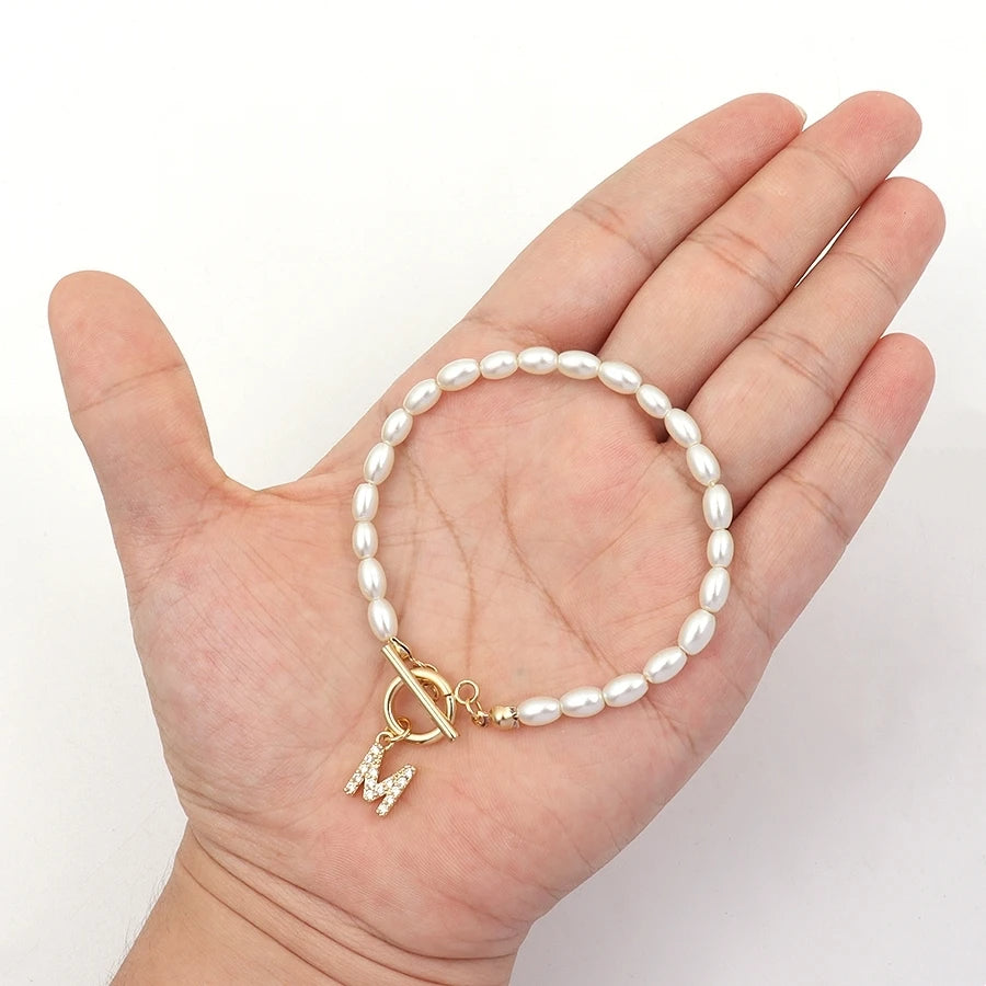 PAVE ZICRON 26 INITIAL BRACELET