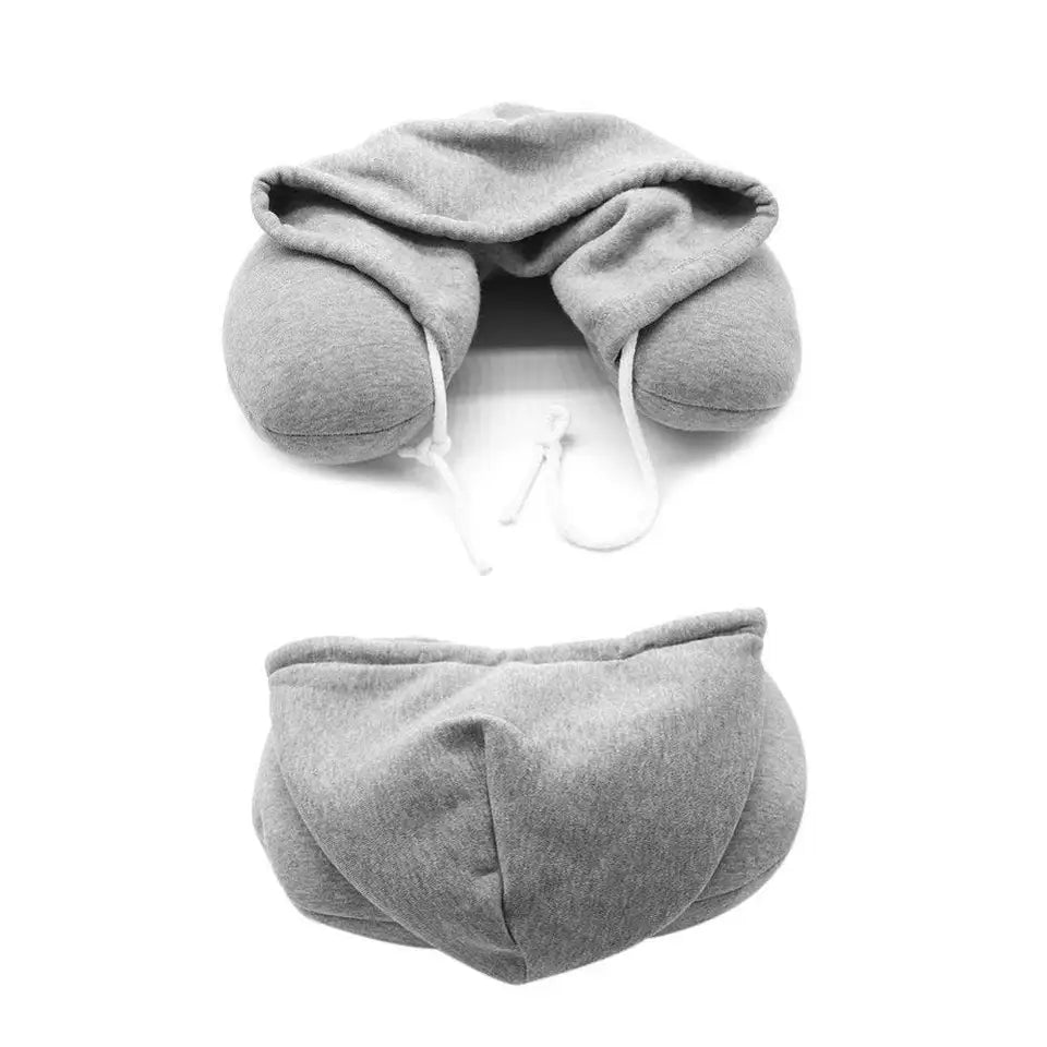 HOODED TRAVEL NECK PILLOW