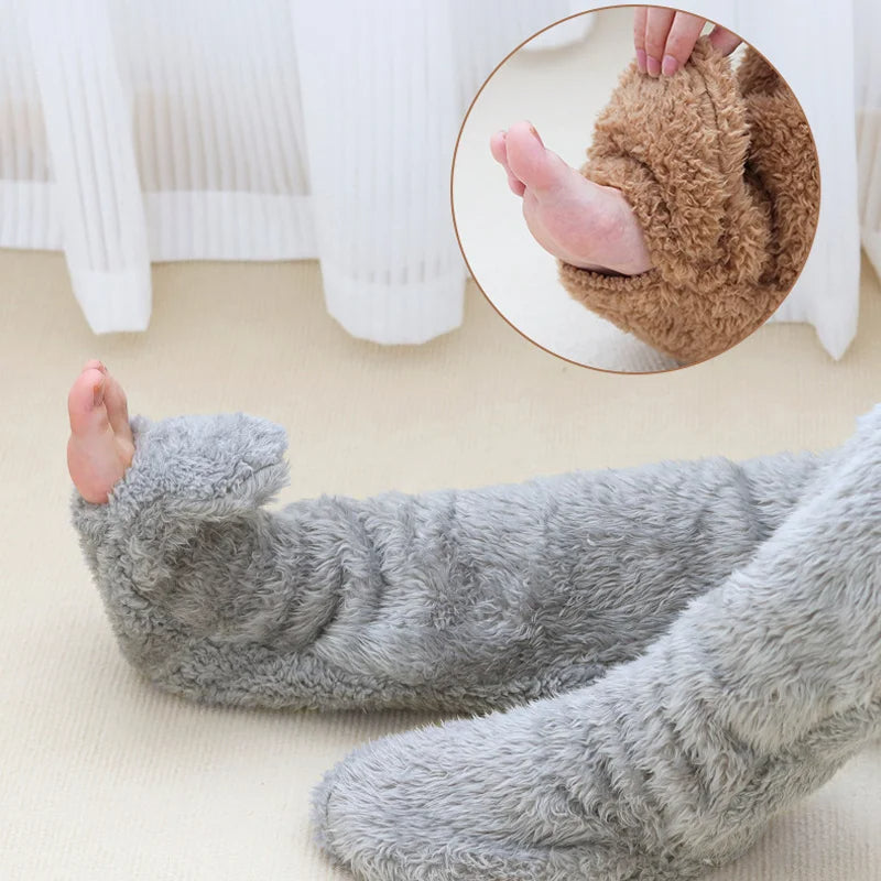FUZZY LEG WARMER STOCKING