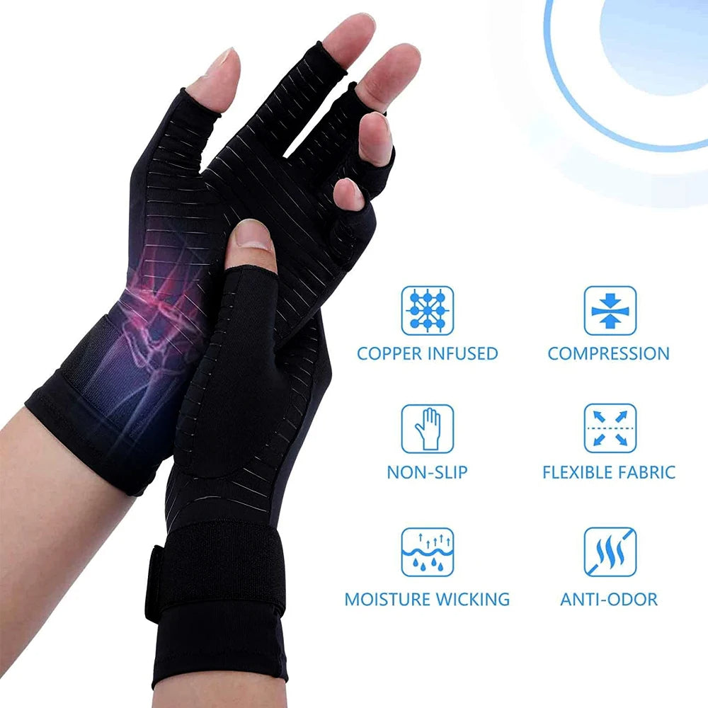 COPPER ARTHRITIS COMPRESSION GLOVES