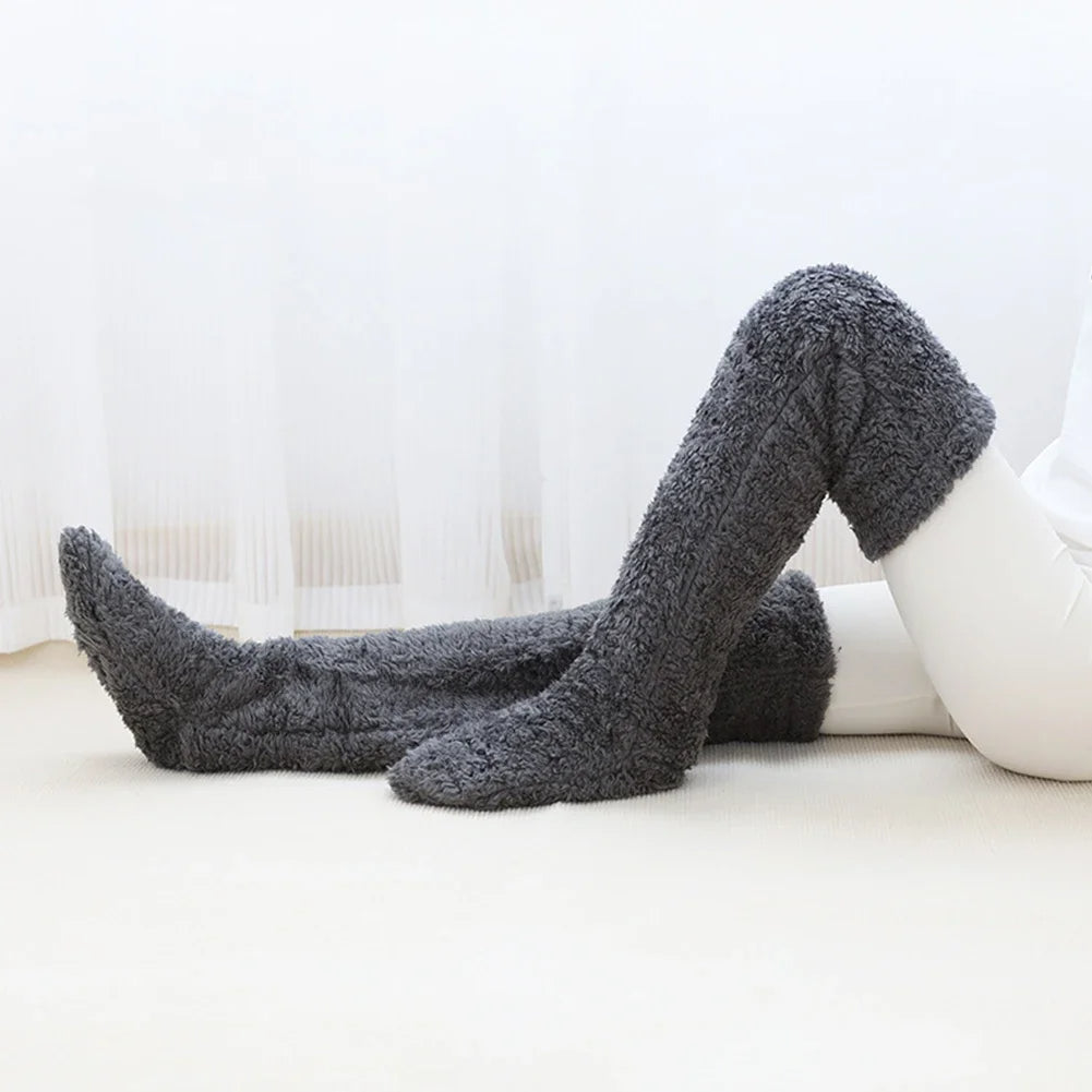 FUZZY LEG WARMER STOCKING