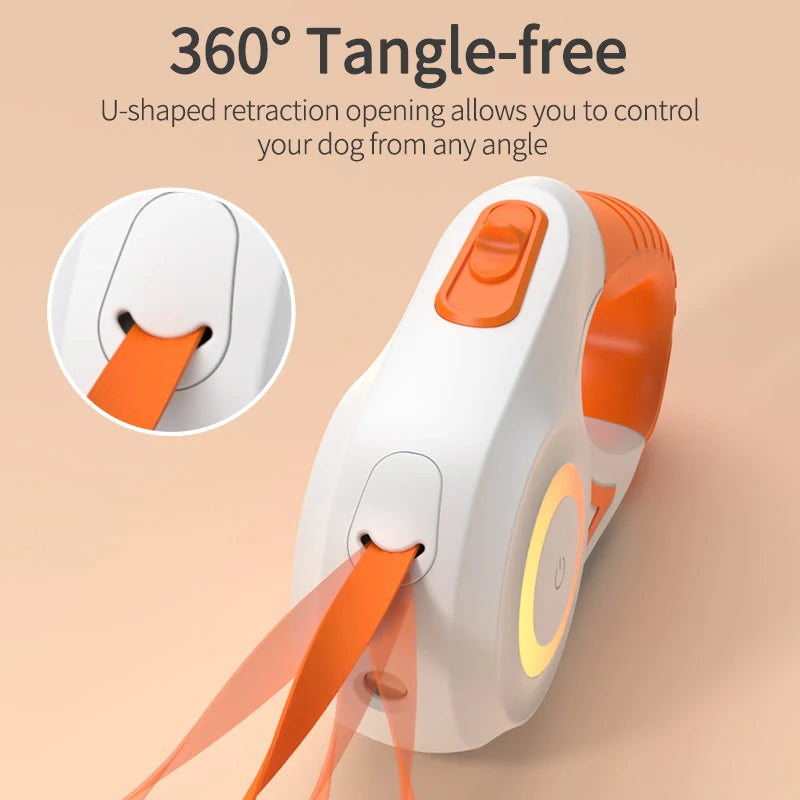 AUTOMATIC RETRACTABLE LUMINOUS DOG WALKING ROPE