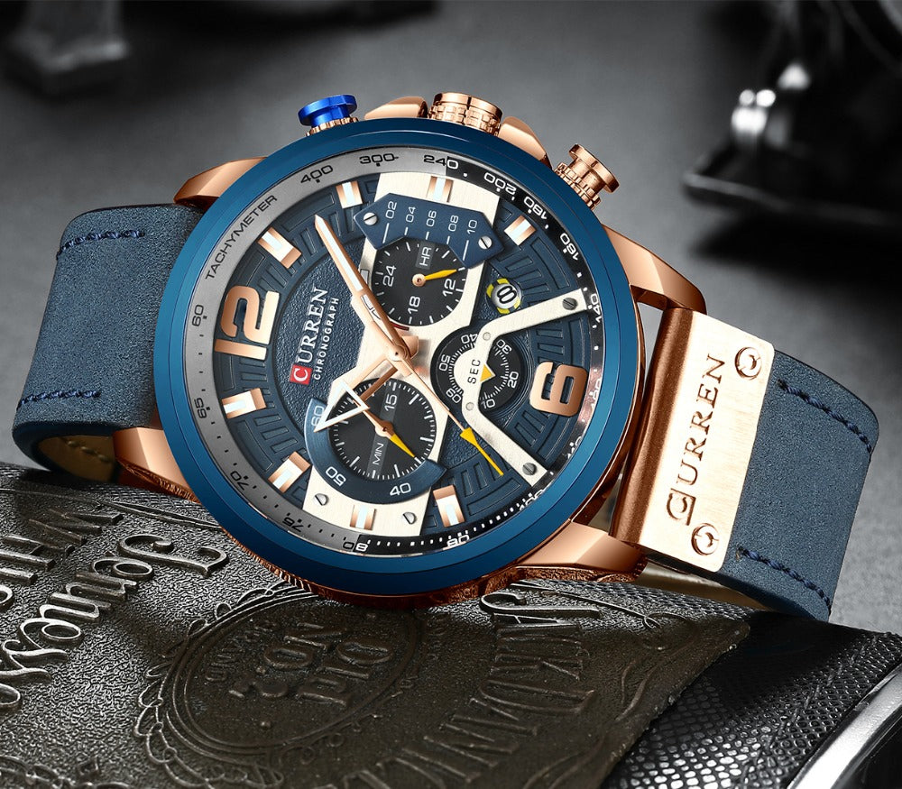 CURREN MENS WATCH WITH CHRONOGRAPH WITH BOX