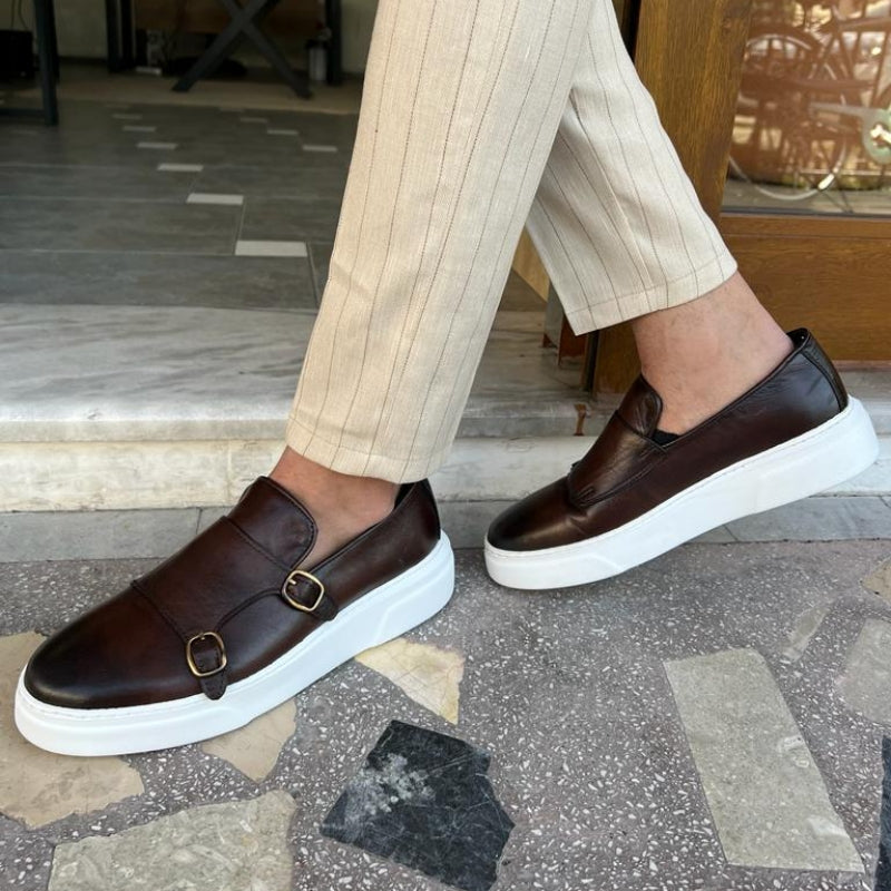 NEW BROWN MEN'S VULCANIZE SHOES