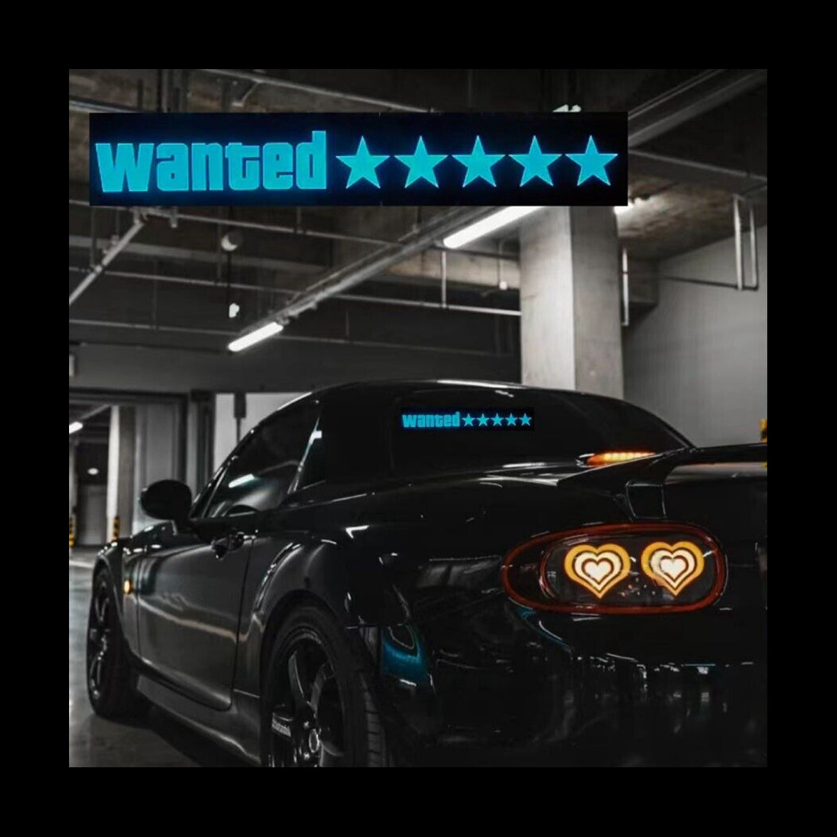 WANTED LEVEL LED CAR SIGN