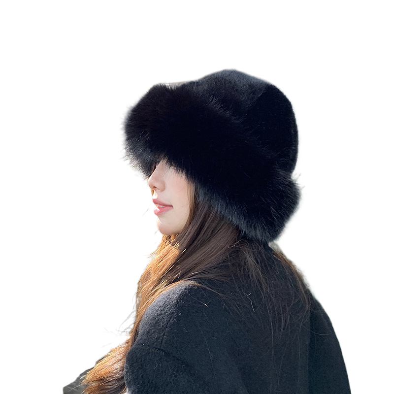 Fur-lined winter hat