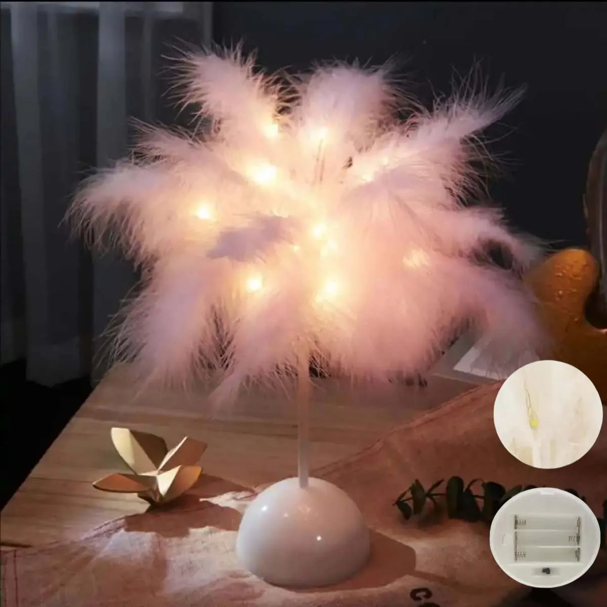 FEATHER DESIGN LED TABLE LAMP