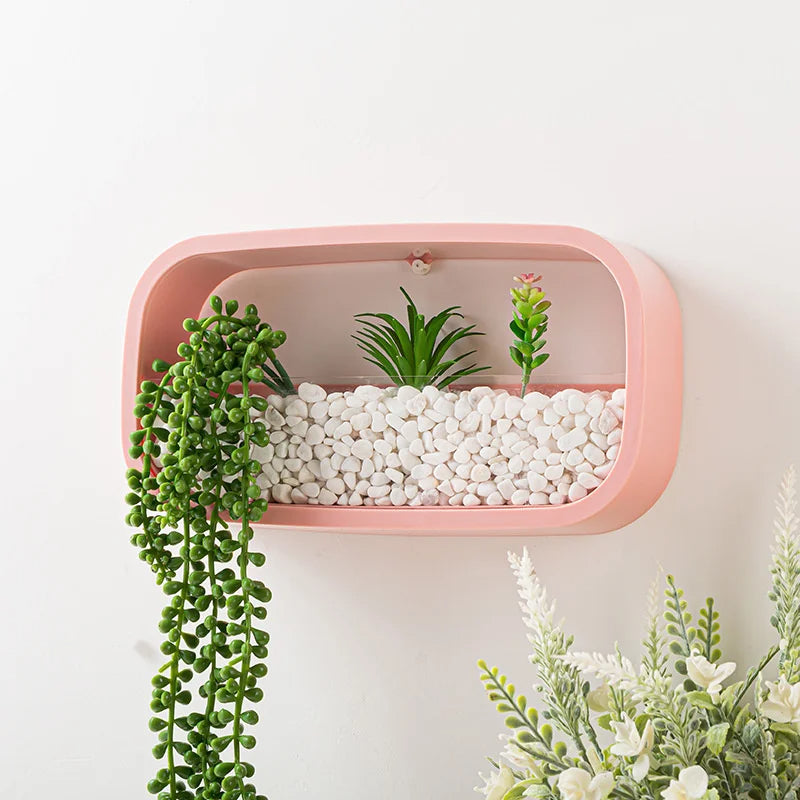 MODERN RECTANGLE HANGING WALL FLOWER VASE