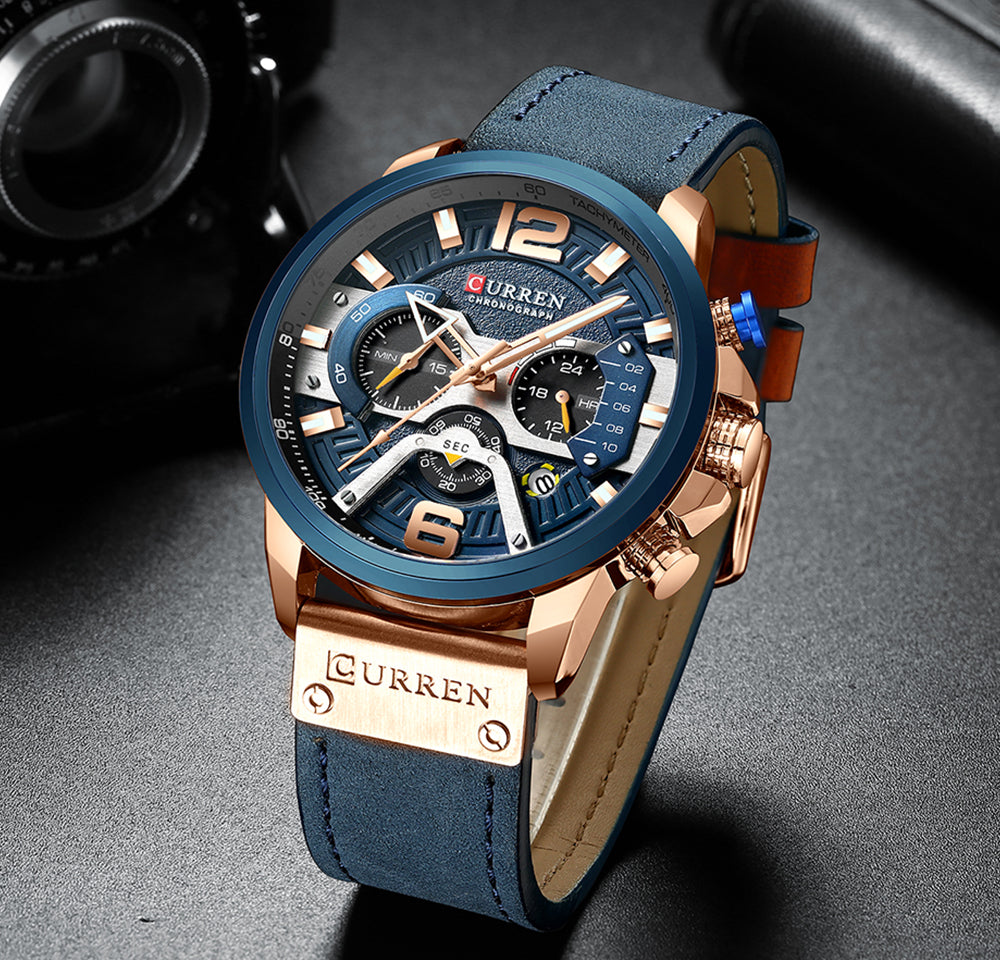 CURREN MENS WATCH WITH CHRONOGRAPH WITH BOX