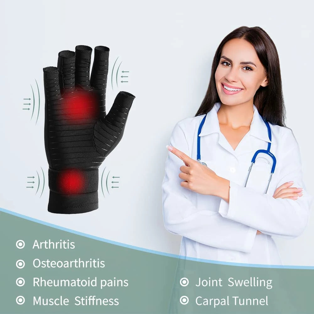 COPPER ARTHRITIS COMPRESSION GLOVES