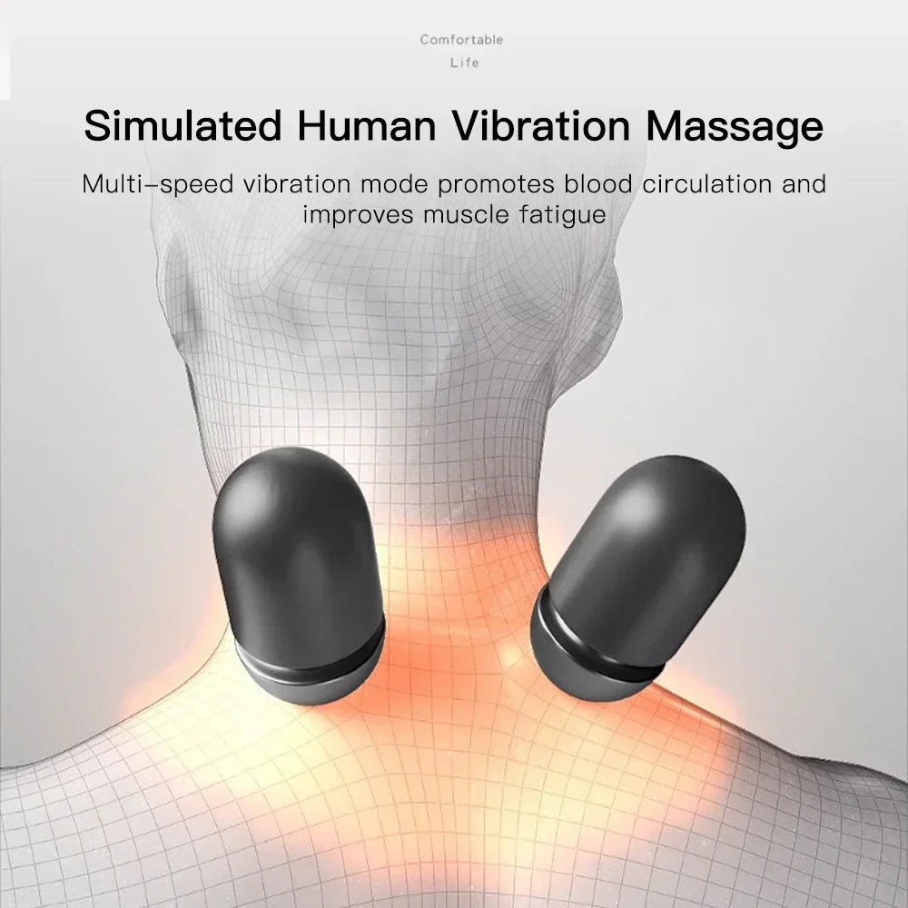 ELECTRIC NECK MASSAGE PILLOW HEATING & VIBRATION