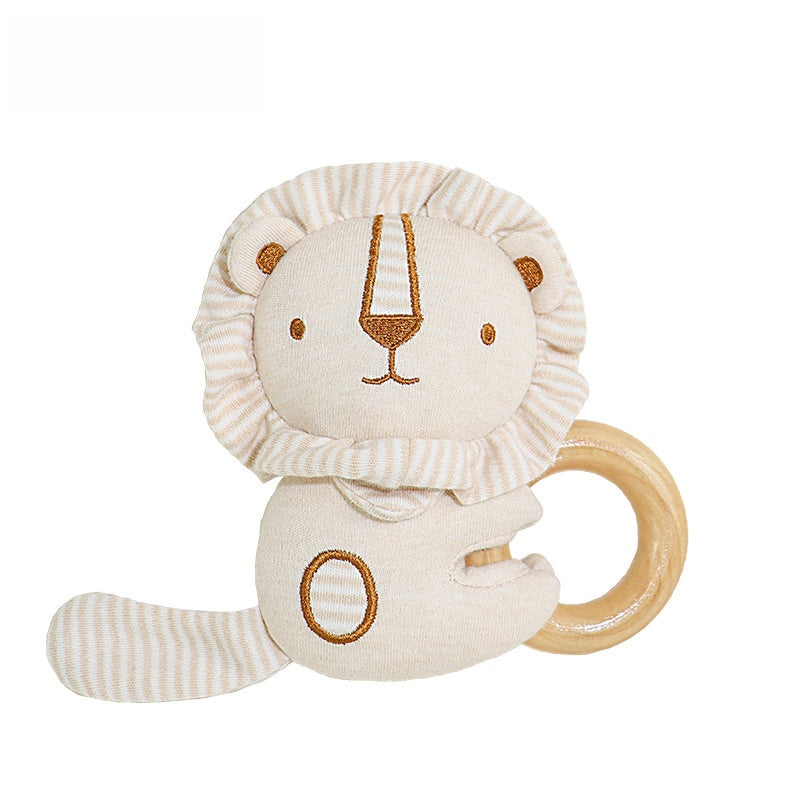 Organic Cotton Baby Teething Hand Rattle Toy