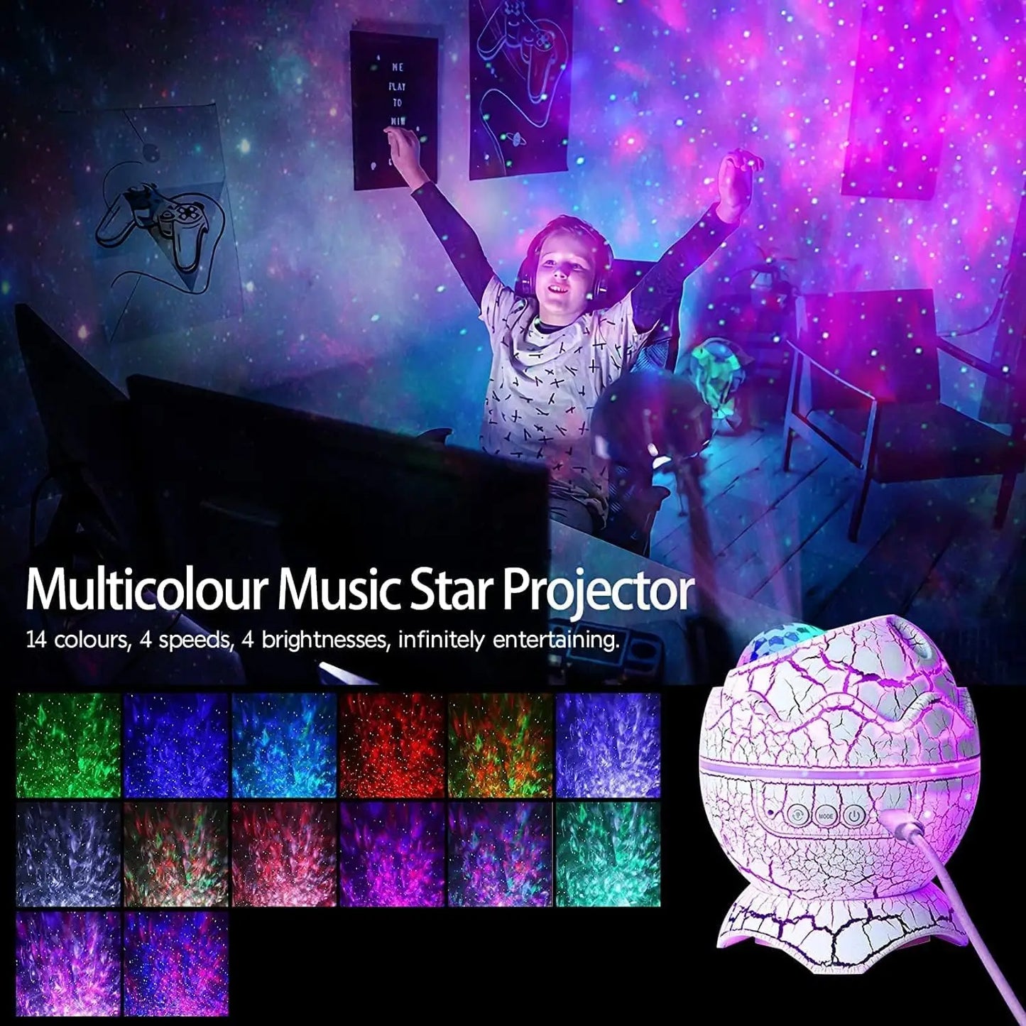 DINOSAUR EGG GALAXY PROJECTOR