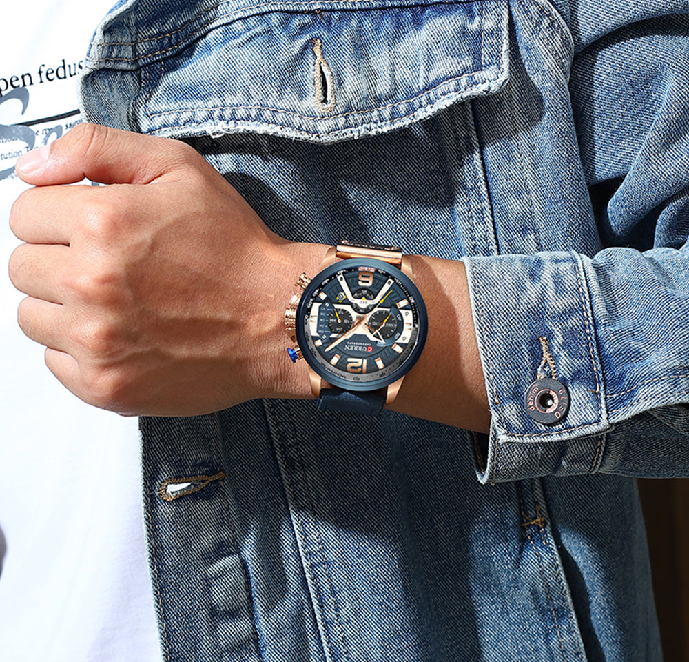 CURREN MENS WATCH WITH CHRONOGRAPH WITH BOX