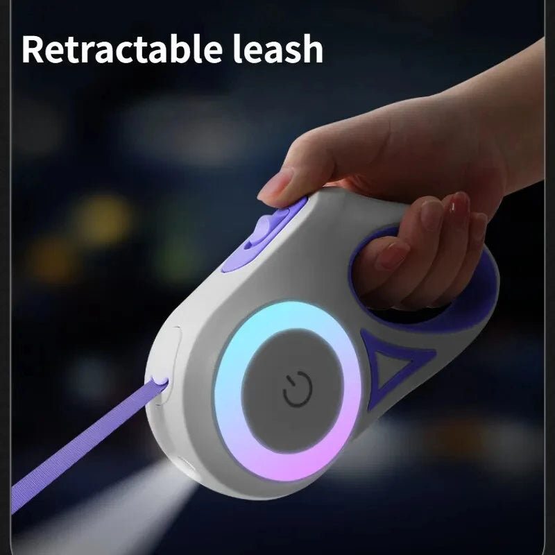 AUTOMATIC RETRACTABLE LUMINOUS DOG WALKING ROPE