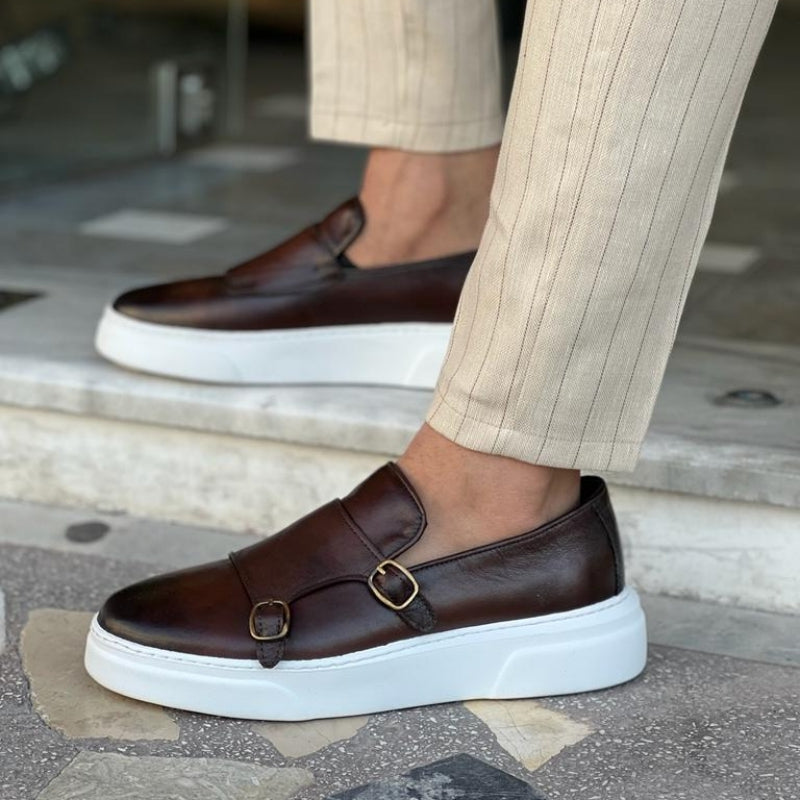 NEW BROWN MEN'S VULCANIZE SHOES