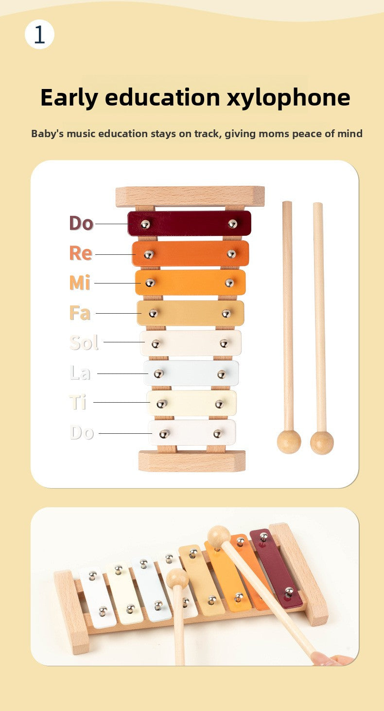 Wooden Orff Musical Instrument Set for Kids Early Education