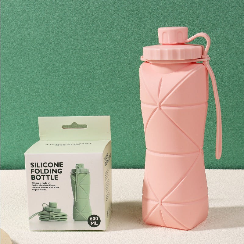 High-Temperature Resistant Silicone Folding Water Bottle