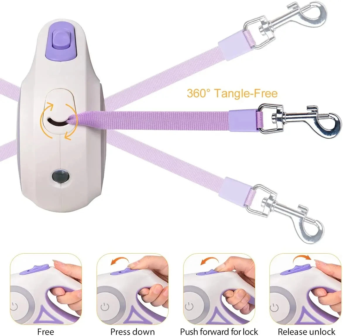 AUTOMATIC RETRACTABLE LUMINOUS DOG WALKING ROPE