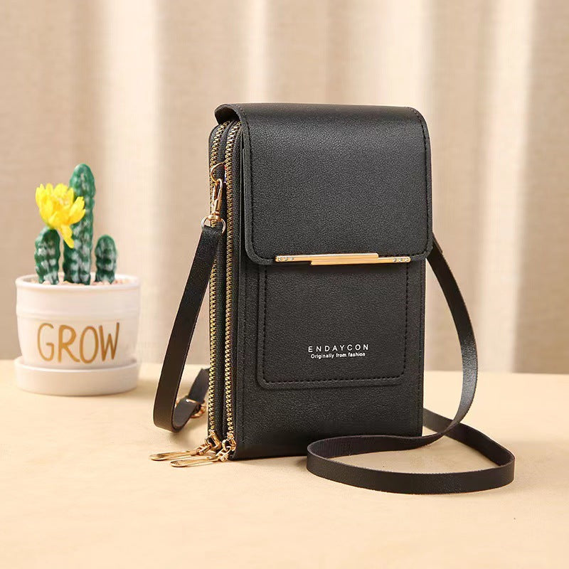 SMALL BAG FOR FEMALES WITH TRANSPARENT TOUCH SCREEN AREA