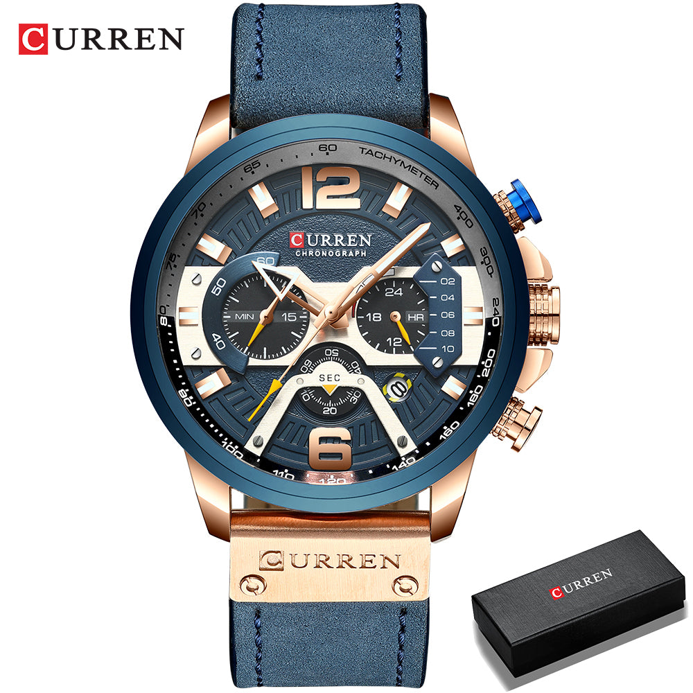 CURREN MENS WATCH WITH CHRONOGRAPH WITH BOX