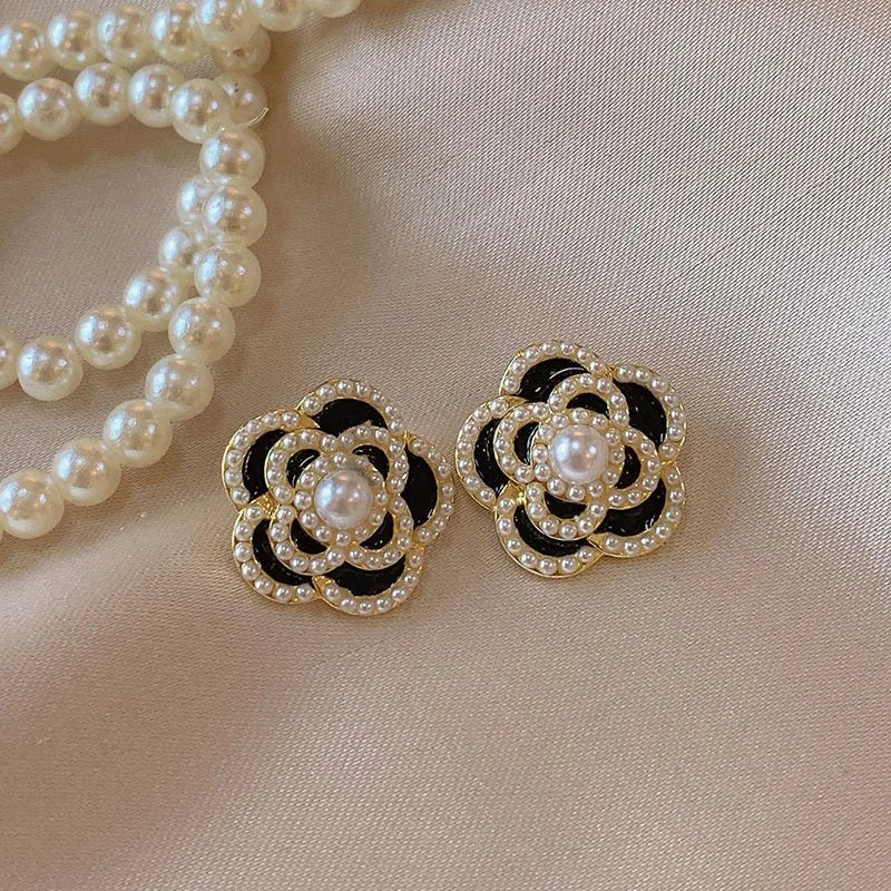 JEWELRY CC STYLE PEARL VINTAGE EARRINGS
