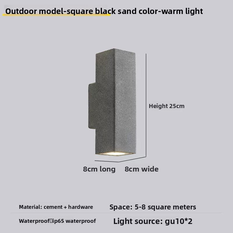 Waterproof Dual-Head Outdoor Wall Lamp with LED Light