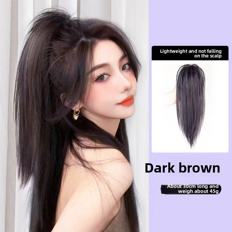 Waterfall Half Tie Clip On Ponytail Wig